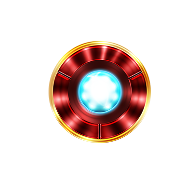 Reator de arco do Homem de Ferro, ideal para os pequenos fãs de super-heróis! Perfeito para personalizar acessórios de bebé.
