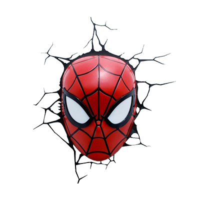 Cabeça do Spiderman que quebra a parede, perfeita para o quarto do bebé, trazendo aventura e estilo. Disponível em chupeta-bebe.