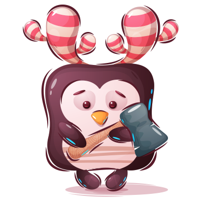 Pinguim martelo engraçado, ideal para alegrar os momentos do seu bebé com estilo e diversão. Disponível em chupeta-bebe.com.