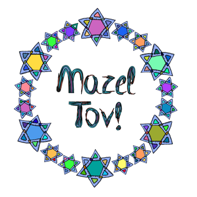 Mazel Tov versão-1: uma linda decoração para acessórios de bebé. Perfeito para celebrar os momentos especiais!