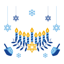 Hanoukkia para bebés, perfeita para celebrar o Hanukkah com carinho e tradição. Ideal para momentos especiais em família.