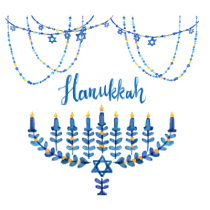 Hanoukkia versão-4, ideal para festejar momentos especiais com o seu bebé. Perfeito para decorar e celebrar!