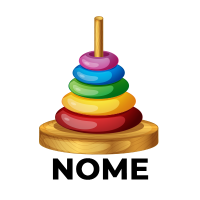 Brinquedos de empilhar coloridos, ideais para desenvolver habilidades motoras e coordenação em bebés. Disponíveis em chupeta-beb