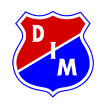 Logo da Corporación Deportiva Independiente Medellín, ideal para personalizar acessórios de bebé, como chupetas e babetes.