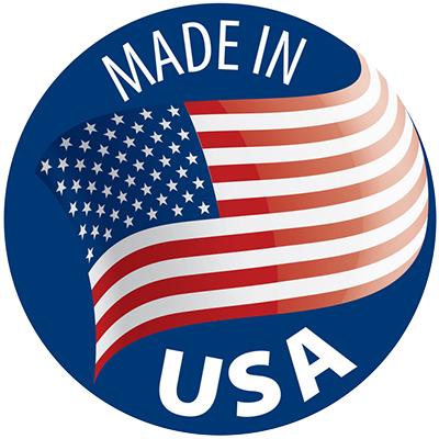 Selo de qualidade Made in USA, ideal para produtos de bebé como chupetas e acessórios. Confiança e segurança para o seu pequeno.